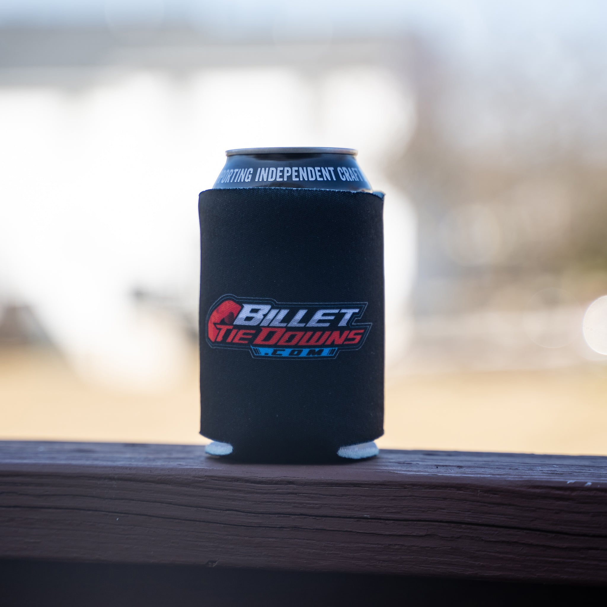 Billet Tie Downs Can Koozie